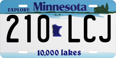 MN license plate 210LCJ