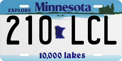 MN license plate 210LCL