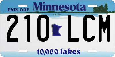 MN license plate 210LCM