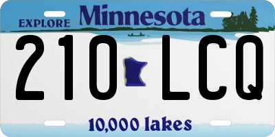 MN license plate 210LCQ