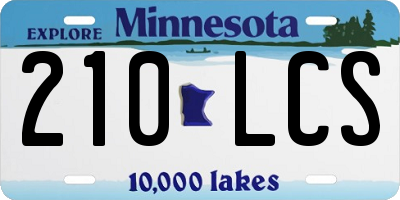 MN license plate 210LCS
