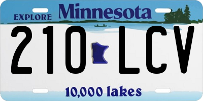 MN license plate 210LCV