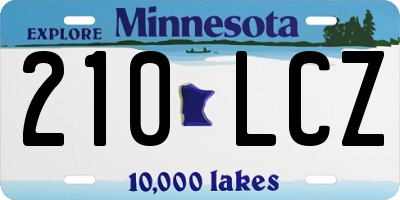 MN license plate 210LCZ