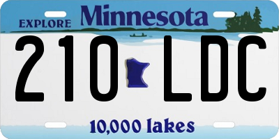 MN license plate 210LDC
