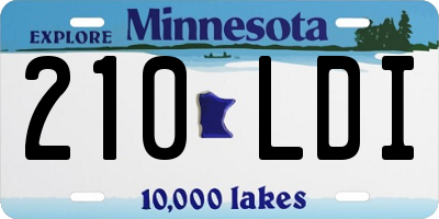 MN license plate 210LDI