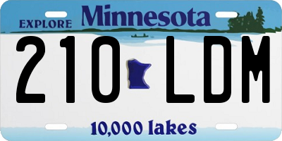 MN license plate 210LDM
