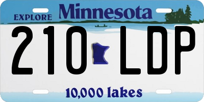 MN license plate 210LDP
