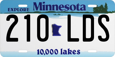 MN license plate 210LDS