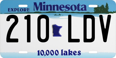 MN license plate 210LDV