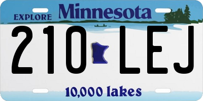 MN license plate 210LEJ