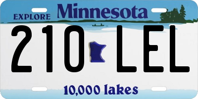 MN license plate 210LEL