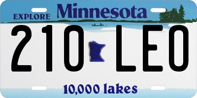 MN license plate 210LEO