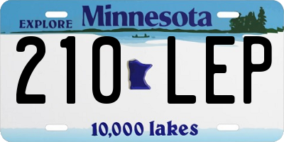 MN license plate 210LEP