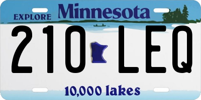 MN license plate 210LEQ