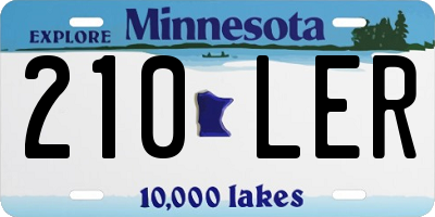 MN license plate 210LER