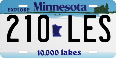 MN license plate 210LES