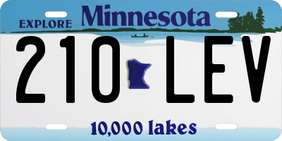 MN license plate 210LEV
