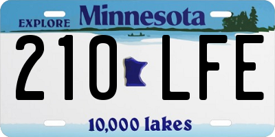 MN license plate 210LFE