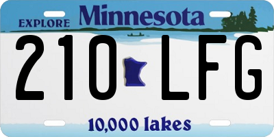 MN license plate 210LFG