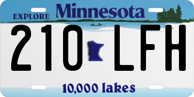 MN license plate 210LFH