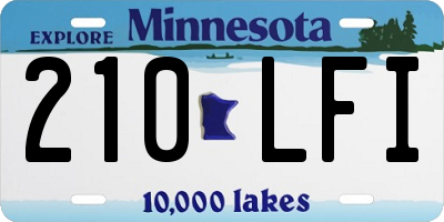 MN license plate 210LFI