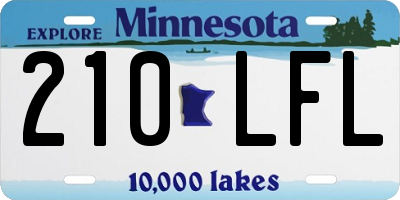 MN license plate 210LFL