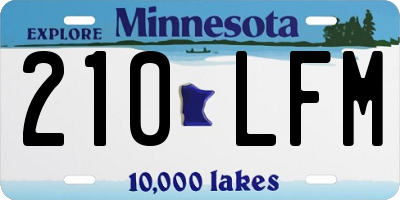 MN license plate 210LFM