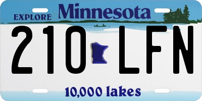MN license plate 210LFN