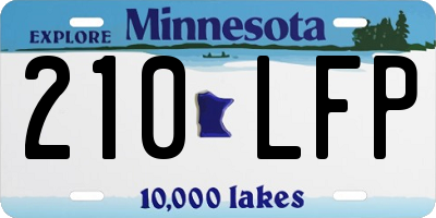 MN license plate 210LFP