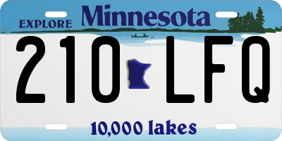 MN license plate 210LFQ