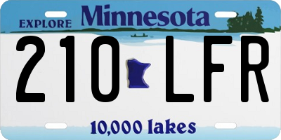 MN license plate 210LFR