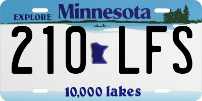 MN license plate 210LFS