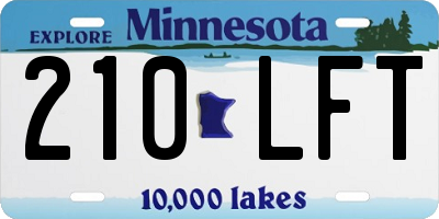 MN license plate 210LFT