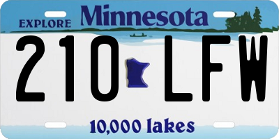 MN license plate 210LFW