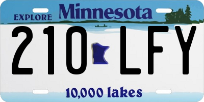 MN license plate 210LFY