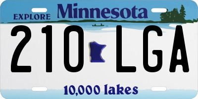 MN license plate 210LGA