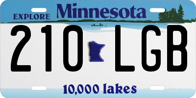 MN license plate 210LGB