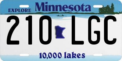 MN license plate 210LGC