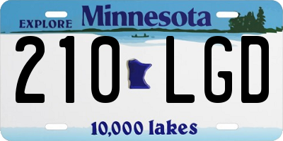 MN license plate 210LGD