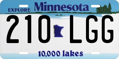 MN license plate 210LGG
