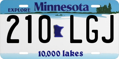 MN license plate 210LGJ