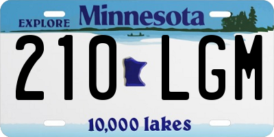 MN license plate 210LGM