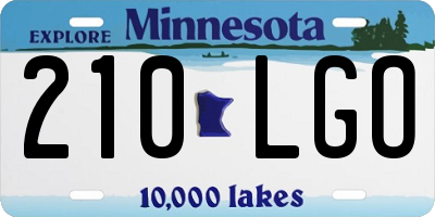 MN license plate 210LGO