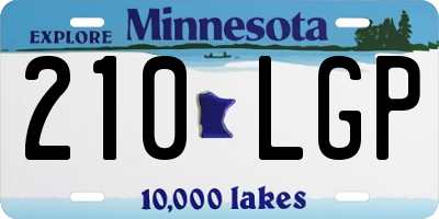 MN license plate 210LGP