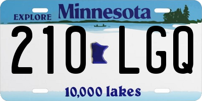 MN license plate 210LGQ