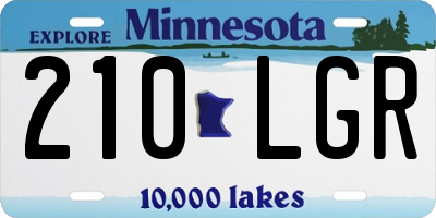 MN license plate 210LGR