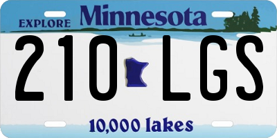 MN license plate 210LGS