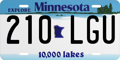 MN license plate 210LGU