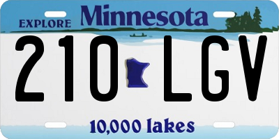 MN license plate 210LGV