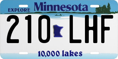 MN license plate 210LHF